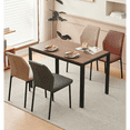 thumbnail image 4 of LUCKHAO Modern Upholstered  Dining Chairs Set of 4 ,  PU Leather Dining Room Chairs , Accent Diner Chair Stylish Kitchen Chairs with Metal Legs and Curved Back  for Dining Living Room, Office, 4 of 14