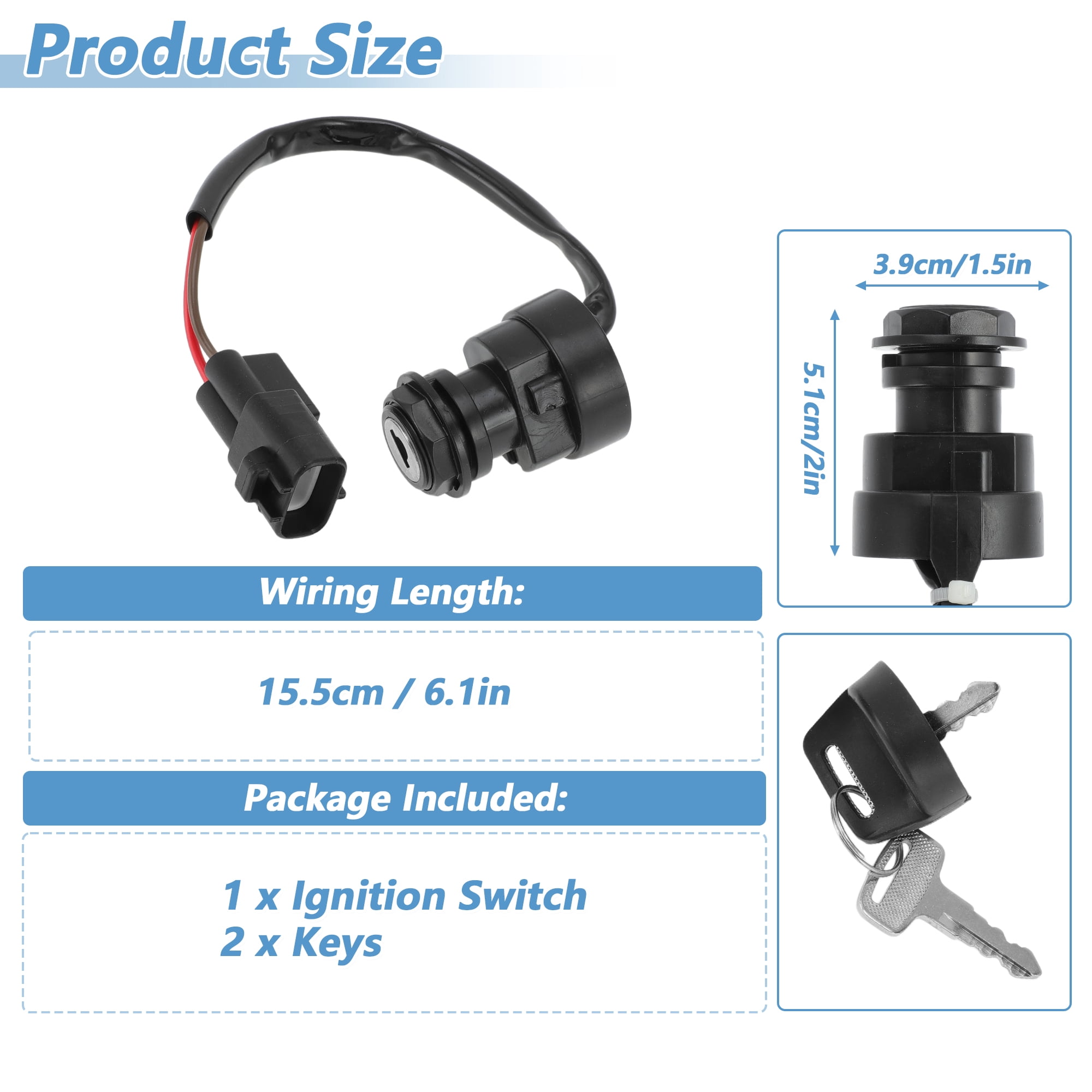 Unique Bargains For Yamaha Ignition Key Switch for Big Bear 400 and Raptor 700 Series