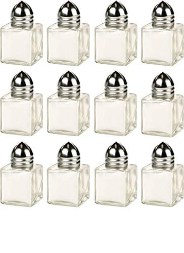 Circleware Mini Spice Shakers Dining Decor and Gifts Set of 12 Entertainment Glassware for Kitchenware 0.5 oz Each 