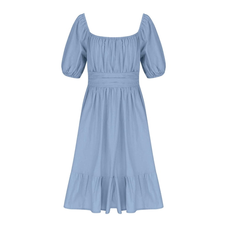 Little Girl Dress Short Sleeve A-Line Tiered Swing Casual Light Blue Dresses For Girls Birthday Dress For Girls Fancy Dress - Walmart.com Little Girl Dress Short Sleeve A-Line Tiered Swing Casual Light Blue Dresses For Girls Birthday Dress For Girls Fancy Dress - Walmart.com