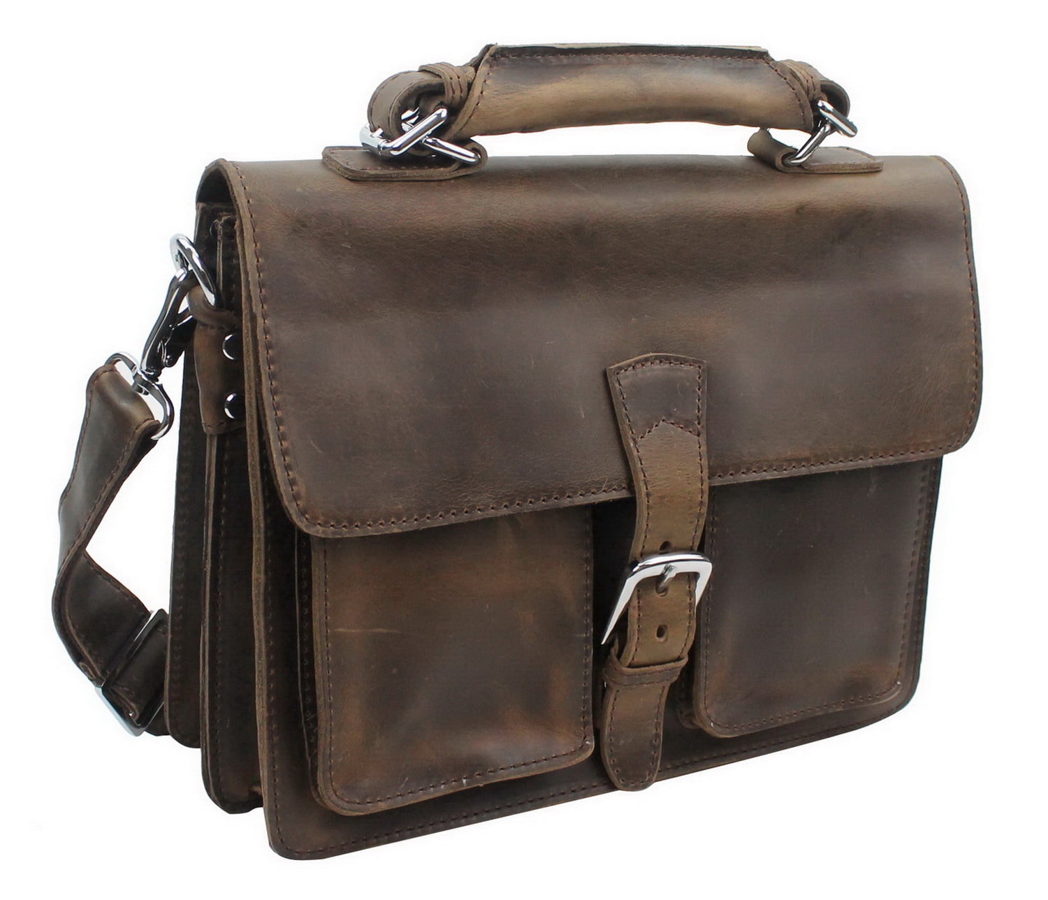 full grain leather briefcase