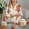 thumbnail image 6 of Sikiie Frog Sitting On Mushroom Women's Long-Sleeve Shirt and Full-Length Bottom Pajama Set (s-xxl)-X-Large, 6 of 7