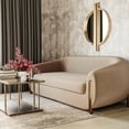 thumbnail image 2 of Lina Cafe Au Lait Brown Velvet Sofa, 2 of 4