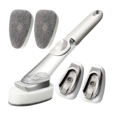

Dish Wand Sponge Scrub Brush Set Dish Wand With Handle Replacement Sponge Heads For Kitchen Bathroom Wall Cleaning