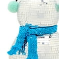thumbnail image 3 of 10 in. Disco Snowman Figurine, Earmuffs, Blue Scarf, 3 of 5