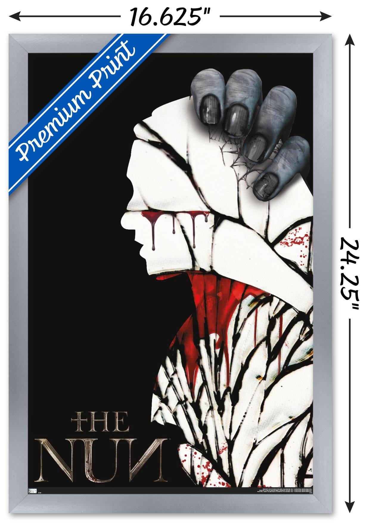 The Nun - Silhouette Wall Poster, 14.725" x 22.375", Framed