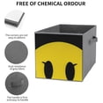 thumbnail image 3 of Set of 6 Collapsible Oxford Fabric Storage Cubes with Handles, Foldable Closet Organizer Bins for Clothes, Toys, Shelves, Home & Kitchen Creep Smiley, 3 of 7