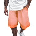 thumbnail image 1 of Cargo Shorts Male Heavyweight Distressed Shorts Washed 2 Tone Gradient Loose Oversize Athletic Shorts Men Orange XXL, 1 of 4