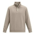 thumbnail image 4 of Men's High Neck Long Sleeve Button Placket Sweatshirt Digital Print Design Fall Winter Casual Wear Oversized Pullover Long Sleeve Crewneck Casual Tops, 4 of 4
