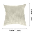 thumbnail image 3 of PONPRNGY 1Pc Fall Corduroy Decorative Throw Pillow Covers 17x17 Inch Soft Boho Striped Square Pillow Case Modern Farmhouse Cushion Cover for Couch Bed Sofa Living Room Home Decor, 3 of 5