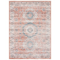 SAFAVIEH Madison Emmet Traditional Area Rug, Rust/Ivory, 4'5" x 6'5"