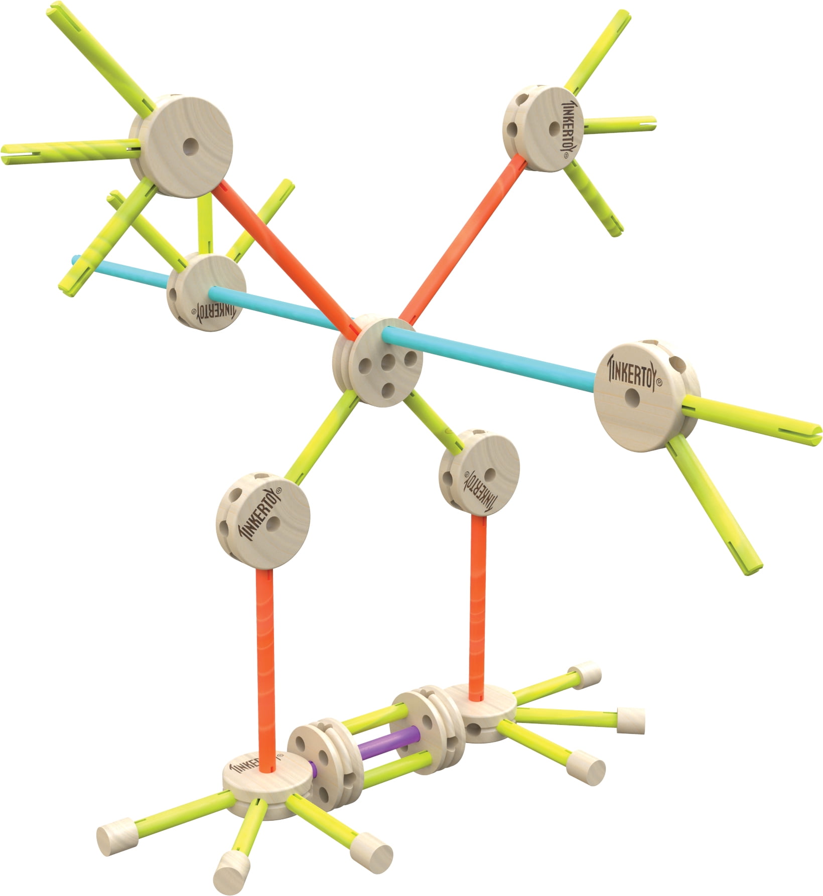 tinkertoy deluxe wood building set