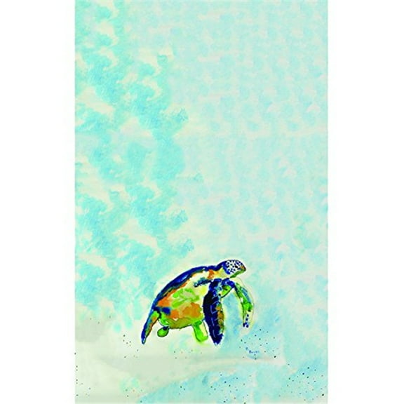 Betsy Drake KT134 Blue Sea Turtle Kitchen Towel