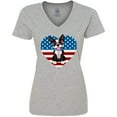 thumbnail image 3 of Inktastic Boston Terrier Dog US Flag July 4th Women's V-Neck T-Shirt, 3 of 5