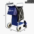 thumbnail image 6 of Beach Cart with 10‘’ Balloon Wheels, Holds 4 Folding Chairs, Collapsible Wheeler with Big Wheels for Sand, Pump Included$$Garden &, 6 of 9