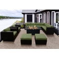 thumbnail image 3 of Innesbrook Collection 11-Piece Aluminum Patio Conversation Set with Green Cushions and Rectangle Fire Table, 3 of 3