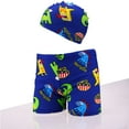 thumbnail image 4 of Odeerbi 2-8 Años Bañador de Playa Para Niños Con Gorro de Baño Bañador Con Estampado Hawaiano Bañador de Secado Rápido Shorts Bañador de Algodón Para Niños Verano Tallas Grandes, 4 of 4