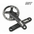 thumbnail image 1 of Lefu Square Taper Crankset Chainring 104BCD 32T 34T 36T 38T Narrow Wide Tooth, 1 of 9