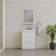 thumbnail image 4 of Alya Bath Paterno 24" Modern Wood Freestanding Bathroom Vanity in White, 4 of 7