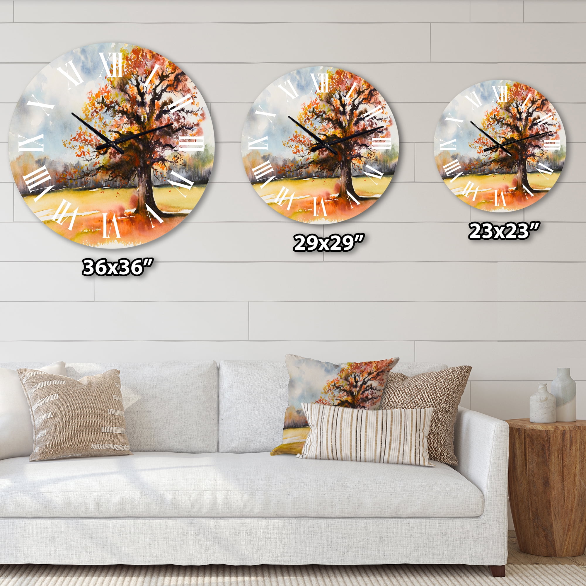 Designart 1 in Quartz Traditional Wall Clock