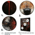 thumbnail image 3 of Designart "Wolf Bold Crimson I" Animals Floater Framed Canvas Wall Art, 3 of 7