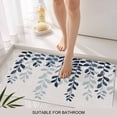 thumbnail image 3 of Navy Blue Ombre Botanical Door Mat&nbsp;Indoor Outdoor Entrance,Non Slip Rug for Kitchen Bathroom Entryway Rug,Watercolor Pastoral Leaf Rustic Washable Doormat Floor Mat for Office 20x31.5 Inch, 3 of 8