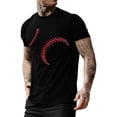 thumbnail image 2 of GLVSZ Men's Big and Tall Baseball T-Shirts Short Sleeve Crew Neck Cotton Tshirts Casual Summer Graphic T Shirts Classic Basic Tees, 2 of 4
