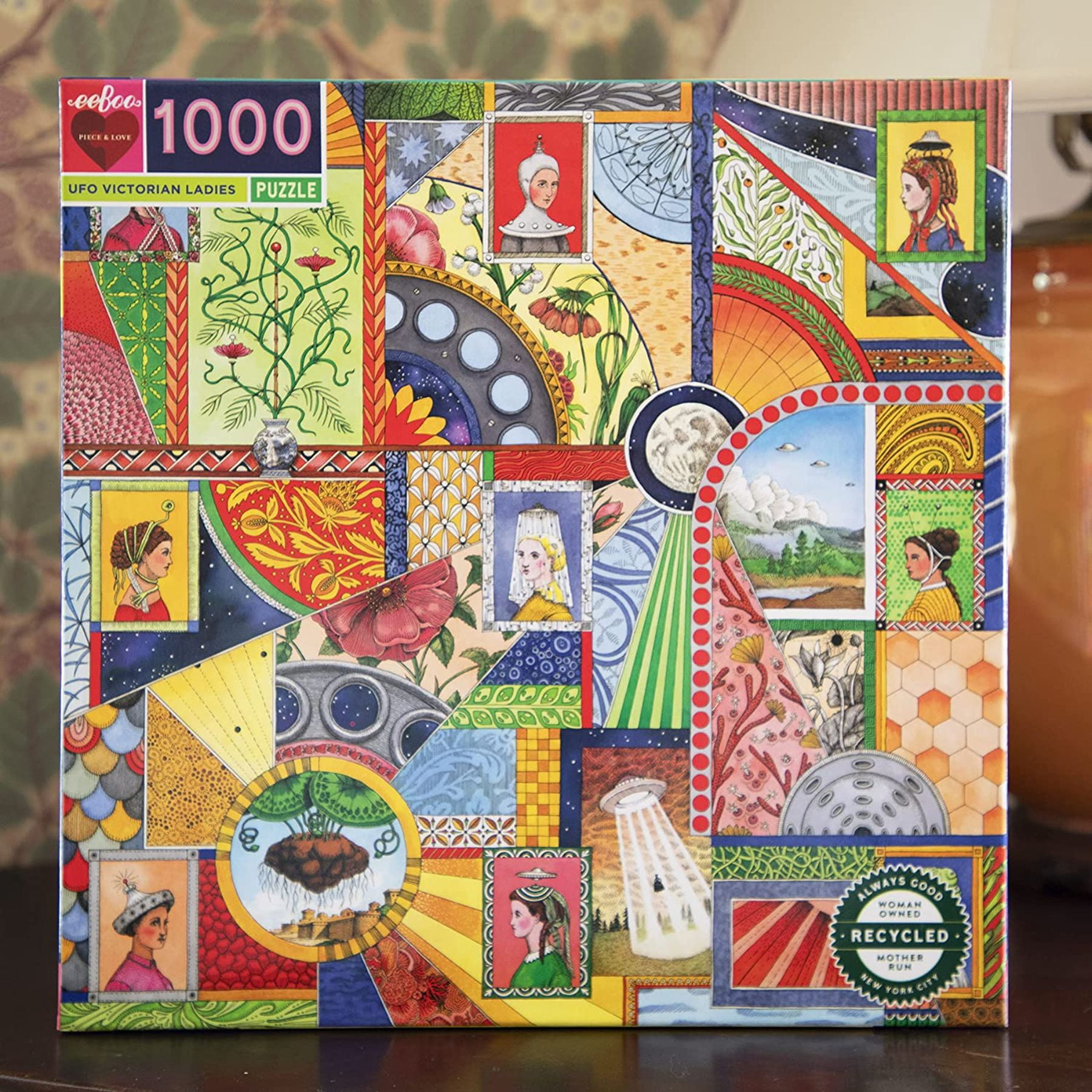 Eeboo 1000 Piece Puzzle for Adults or Kids, Colorful Design Jigsaw Puzzles