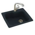 thumbnail image 5 of swanstone ks02522sb.011 solid surface 1-hole dual mount single-bowl kitchen sink, 25-in l x 22-in h x 9-in h, tahiti white, 5 of 7