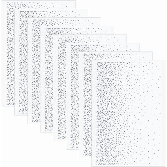 17Pcs Glass Hotfix Rhinestone Iron On Appliques Transfer Sheets Patches Glitter Diamond Hot Melt Round Rhinestones Decals for Clothes Bags Dresses Costumes Embellishment DIY Craft 17sheets