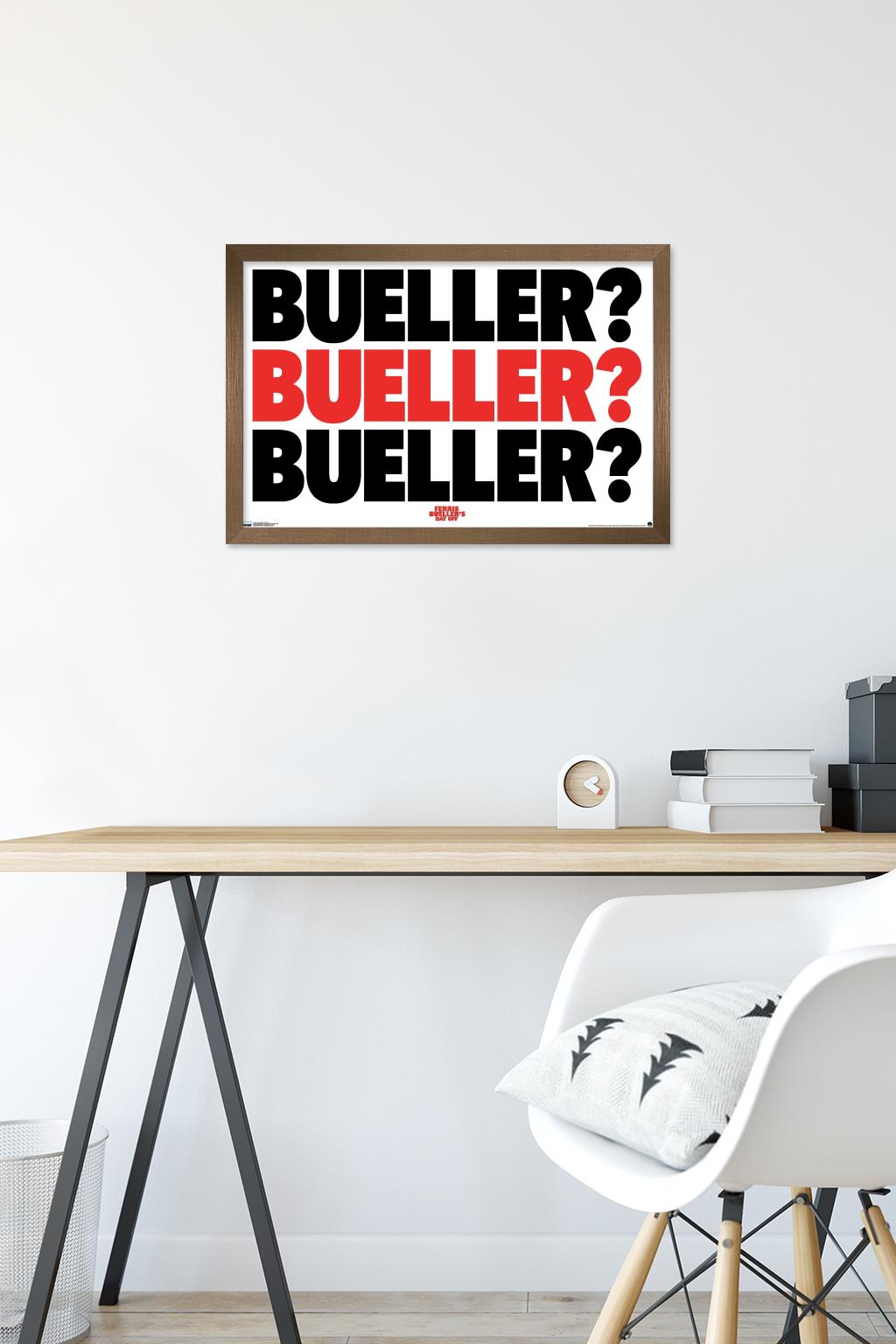 Ferris Bueller's Day Off - Bueller Wall Poster, 14.725" x 22.375", Framed