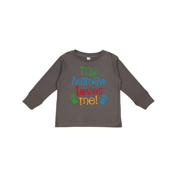 Inktastic My Memaw Loves Me Boys or Girls Long Sleeve Toddler T-Shirt