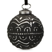 Holiday Time 4pk Glass Ball Hanging Ornament Decoration Black, 3.2 inch: