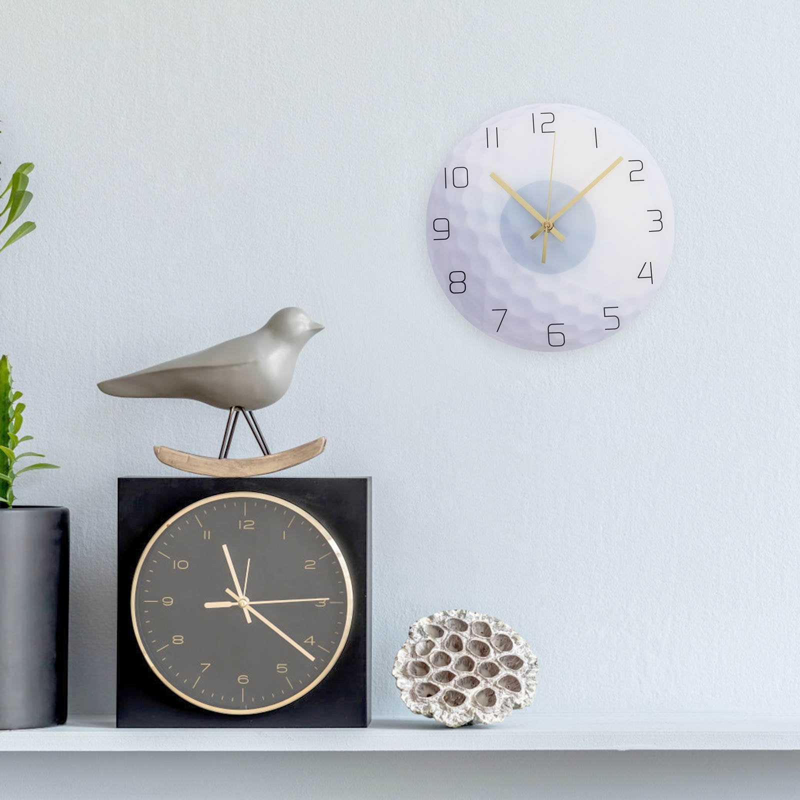 PAMINGONO Golf Ball Wall Clock Multi Color Mute Movement for Home Decor