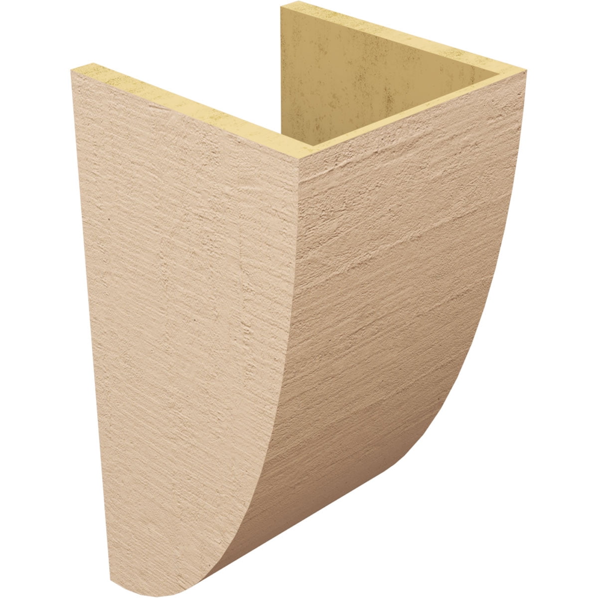 11"W x 11"D x 22"H Wide Durham Rough Cedar Woodgrain TimberThane Corbel, Primed Tan