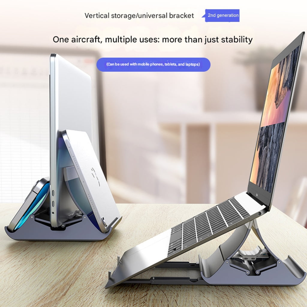 PatungKu MultiPurpose Vertical Laptop Stand Holder with Graviting Auto Lock for Laptop Tablet E Reader Cooling and Space Saving