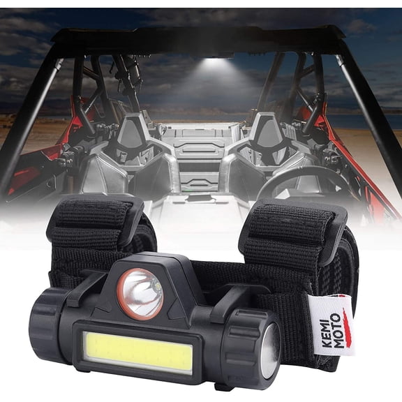 KEMIMOTO Universal 1.25“-2.0" Magnetic Absorption Mount Dome LED Light Compatible with UTV ATV Can-Am Polaris RZR Golf Cart