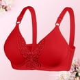 thumbnail image 4 of dmqupv Bras Wirefree for Women Women's N Smooth Stretch Lace Underwire Bra Red 40, 4 of 5