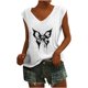 thumbnail image 1 of Camisetas sin mangas con cuello en V de verano para mujer, camisetas de manga corta con estampado de mariposa Retro OAVQHLG3B Store lin121212, 1 of 4