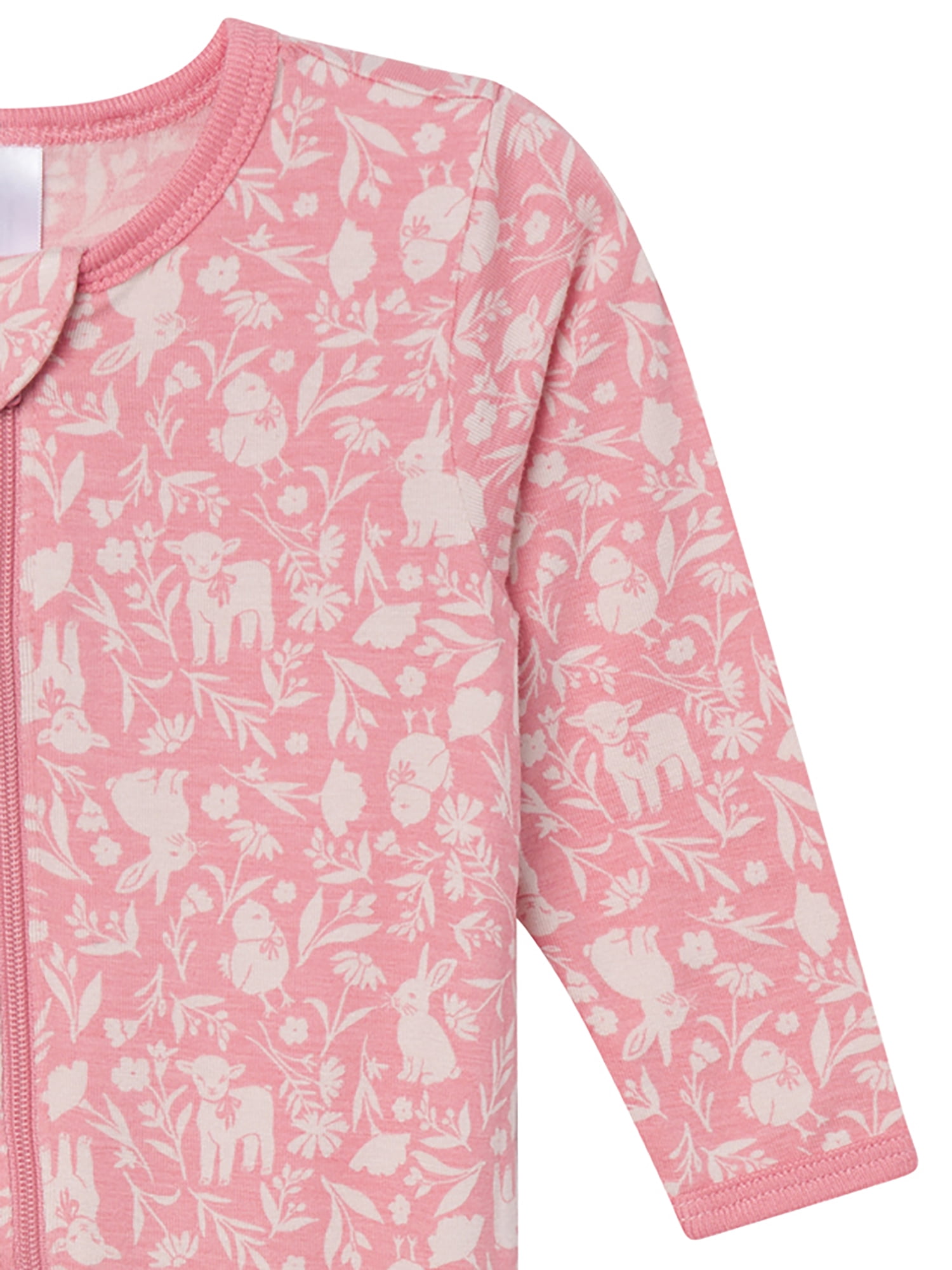 Modern Moments by Gerber Baby Neutral Viscose Easter Two-Way Zip Sleep 'N Play Footed Pajamas, Sizes Newborn - 6/9 Months