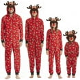 thumbnail image 2 of Viworld Family Christmas Pajamas Matching Sets Christmas Elk Printed Plaid Pattern Sleepwear Christmas Pajamas Nightwear Pajamas PJS Set, 2 of 6