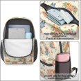 thumbnail image 4 of Highland Cow and Flower Print 17" School Backpacks for Teens,Waterproof Oxford Fabric,S-Shape Padded Straps for School,Travel,Hiking,Camping, 4 of 6