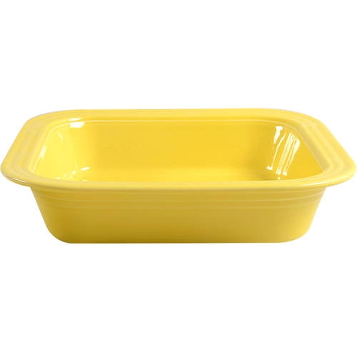 Open Box Homer Laughlin 962320 Fiesta Sunflower 9" Square Baker 2 / CS