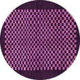 thumbnail image 1 of Ahgly Company Indoor Round Checkered Purple Modern Area Rugs, 3' Round, 1 of 4