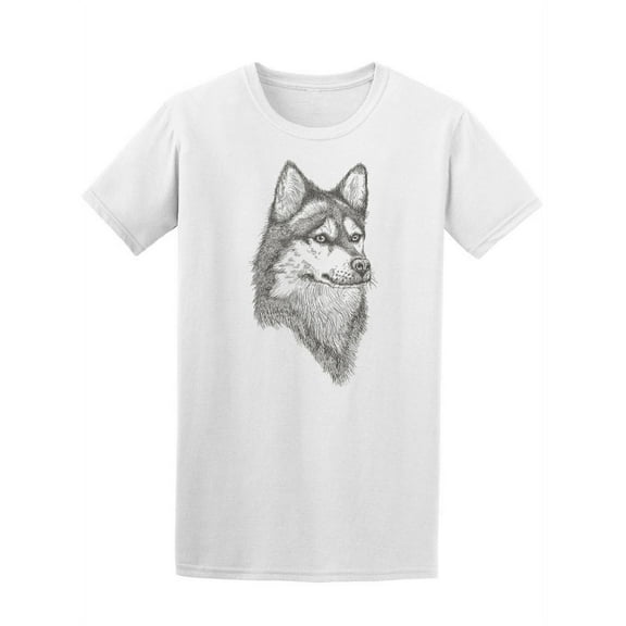 Hamd Drawn Of Husky T-Shirt Men -Image by Shutterstock, Male Small