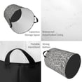 thumbnail image 3 of KLL Silver Glitter Waterproof Foldable Laundry Hamper Bucket with Handles for Storage Bin,Kids Room,Home Organizer (Medium ), 3 of 7