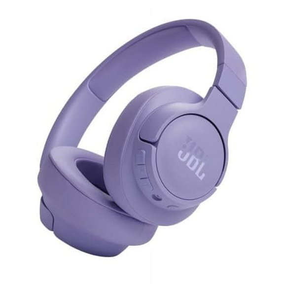 Restored JBL Tune 720BT - Wireless Over-Ear Headphones Pure Bass Sound, Bluetooth 5.3, Up to 76H Battery Life and Speed Charge, Lightweight, Comfortable and Foldable Design (Purple) (Refurbished)