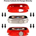 thumbnail image 3 of LAICAIW Ultra Thin Soft TPU Shockproof Bumper Case for iWatch Apple Watch iWatch Series Ultra 2/Ultra Red 49mm, 3 of 6