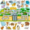 Smart Play - ReCreate Large Reusable Coloring and Crossword Puzzle Mat, At the Zoo