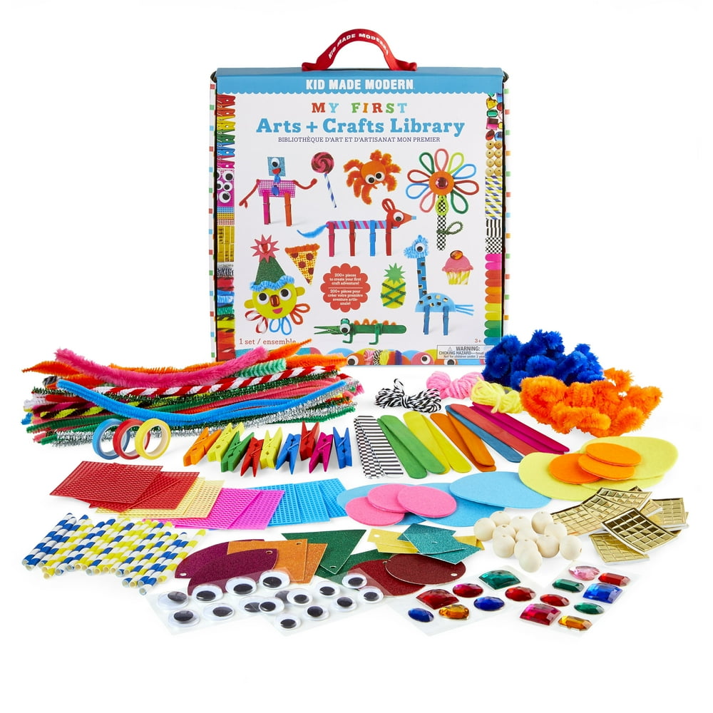Kid Made Modern My First Arts and Crafts Library; Craft Supply Kit for Kids Ages 3 & Up